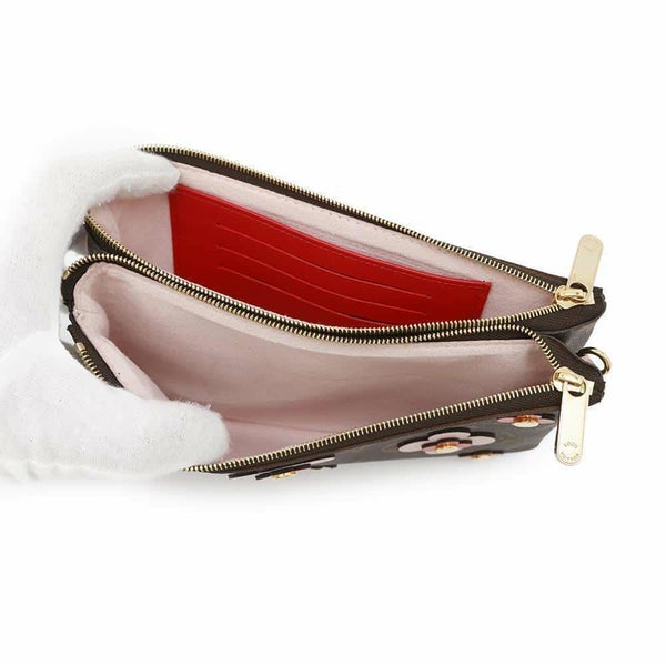 ルイヴィトン チェーンショルダーバッグ モノグラム ポシェット・ドゥーブル ジップ ブルーミングフラワー M63905 ヴィトン