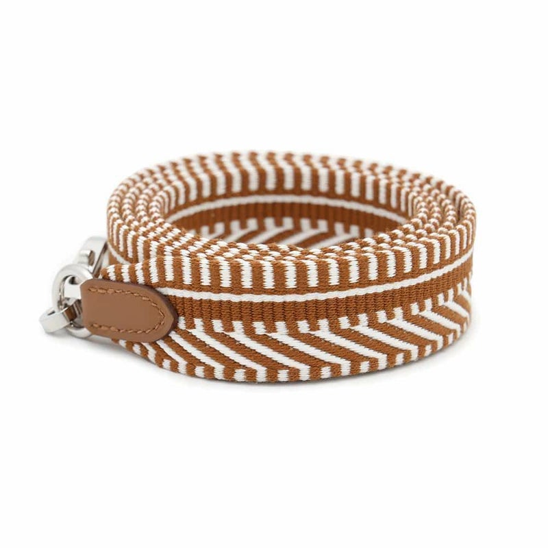 エルメス ショルダーストラップ バンドリエール サングル カヴァル ゴールド/エクリュ/シルバー金具 キャンバス/スイフト W刻印