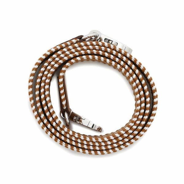 エルメス ショルダーストラップ バンドリエール サングル カヴァル ゴールド/エクリュ/シルバー金具 キャンバス/スイフト W刻印