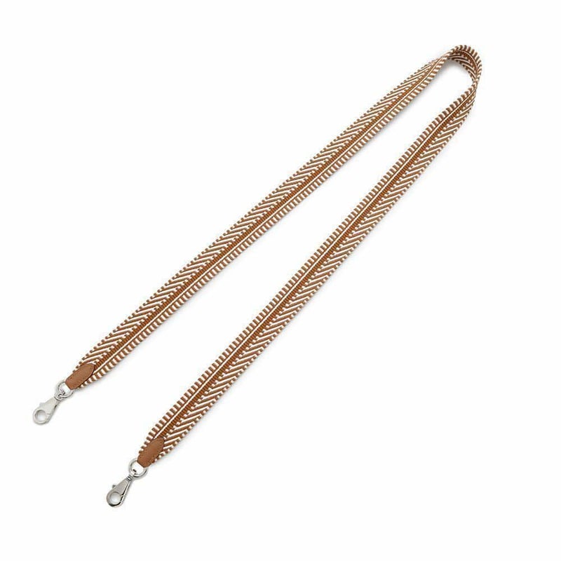 エルメス ショルダーストラップ バンドリエール サングル カヴァル ゴールド/エクリュ/シルバー金具 キャンバス/スイフト W刻印