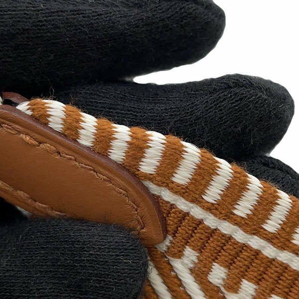 エルメス ショルダーストラップ バンドリエール サングル カヴァル ゴールド/エクリュ/シルバー金具 キャンバス/スイフト W刻印