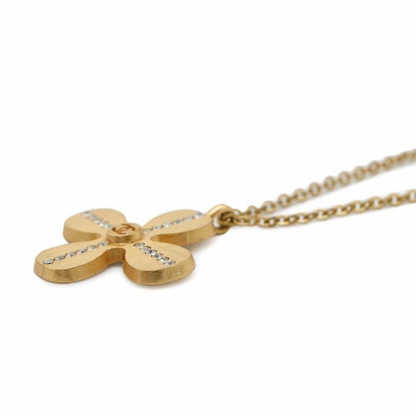 シャネル ネックレス クローバー モチーフ ココマーク ラインストーン 01 C CHANEL アクセサリー