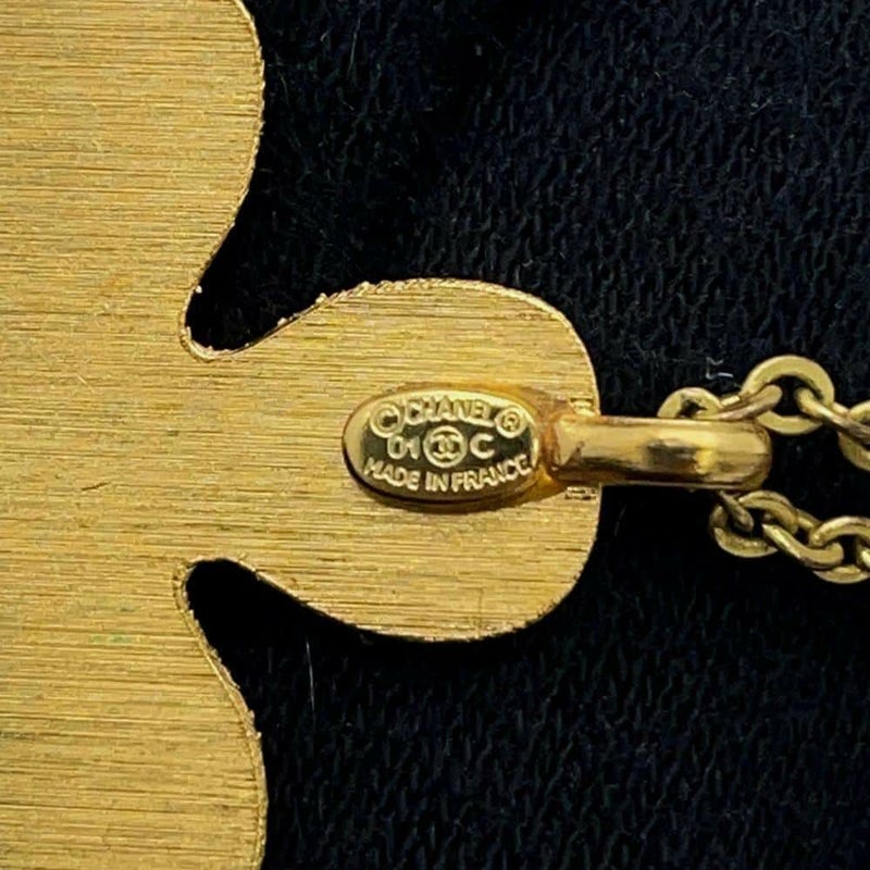 シャネル ネックレス クローバー モチーフ ココマーク ラインストーン 01 C CHANEL アクセサリー