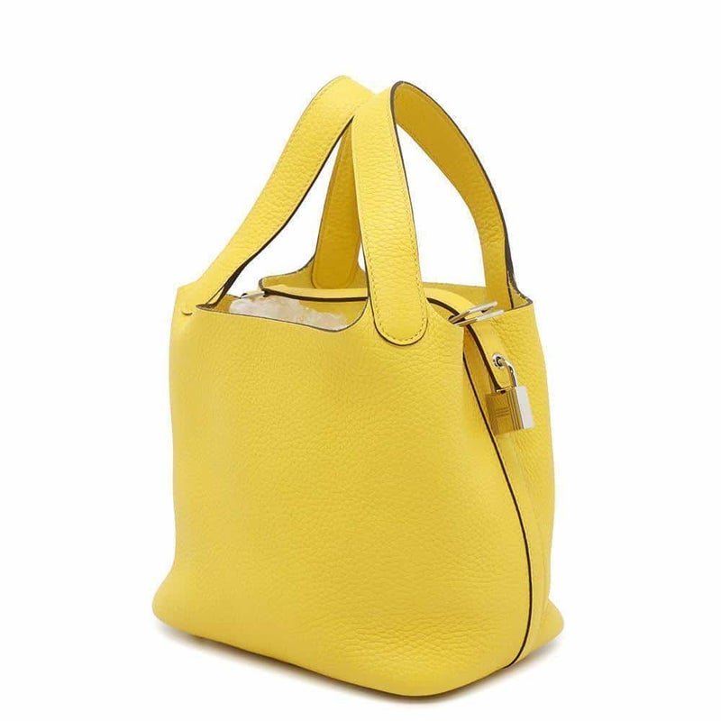 エルメス ハンドバッグ ピコタンロックPM ジョーヌナプル/シルバー金具 トリヨンクレマンス Z刻印