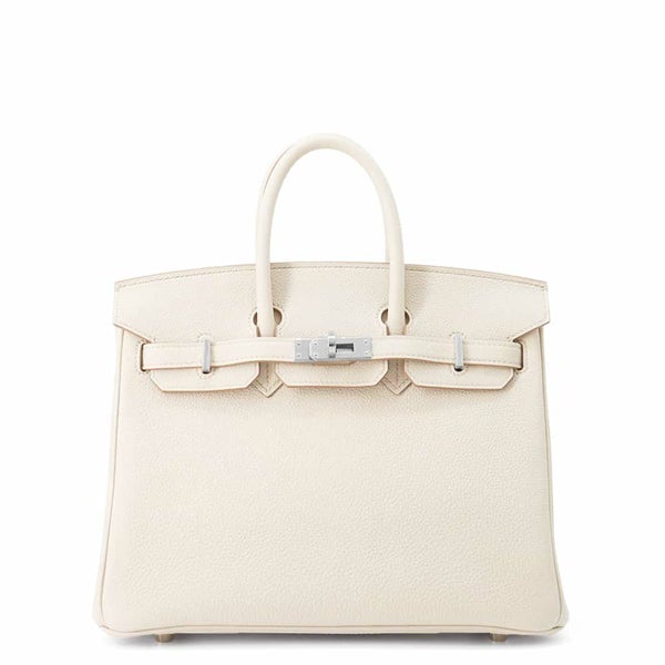 エルメス バーキン25 ベトン/シルバー金具 トゴ W刻印 HERMES Birkin ハンドバッグ