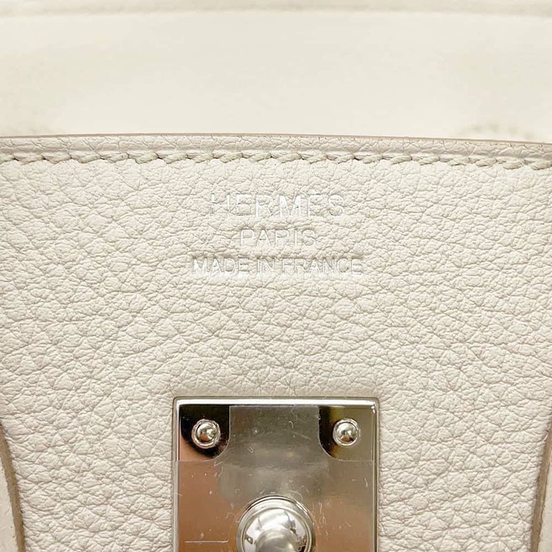 エルメス バーキン25 ベトン/シルバー金具 トゴ W刻印 HERMES Birkin ハンドバッグ