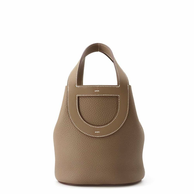 エルメス トートバッグ インザループ 18 エトゥープ/ゴールド金具 トリヨンクレマンス/スイフト W刻印