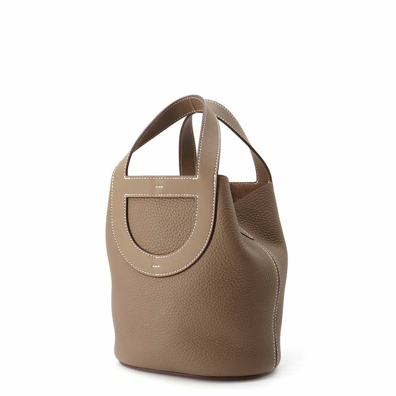 エルメス トートバッグ インザループ 18 エトゥープ/ゴールド金具 トリヨンクレマンス/スイフト W刻印