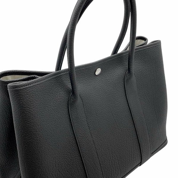 エルメス トートバッグ ガーデンパーティPM ブラック/シルバー金具 ネゴンダ U刻印 黒