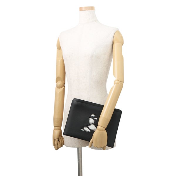 デルヴォー クラッチバッグ ポシェット トロンプルイユ レザー Delvaux デルボー 黒