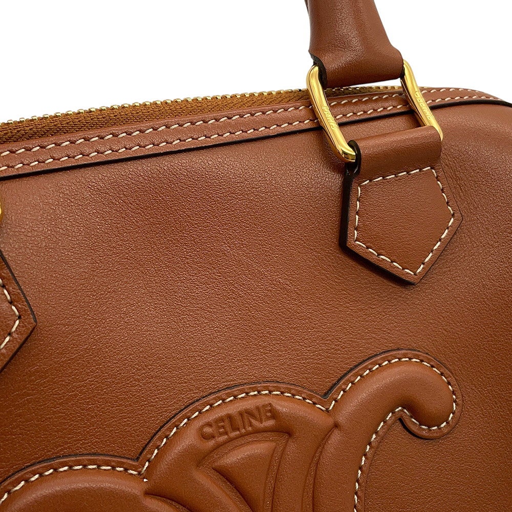 セリーヌ トリオンフ CELINE ミニ ボストンバッグ 美品 ブラウン