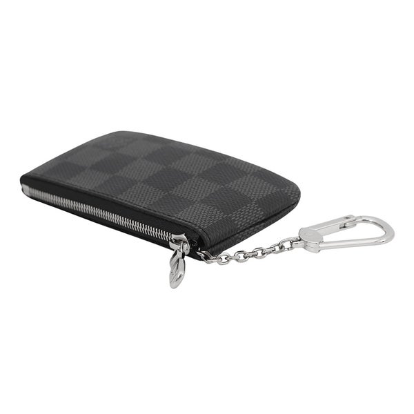 ルイヴィトン コインケース ダミエ・グラフィット ポシェット・クレ N60155 LOUIS VUITTON 黒 ブラック