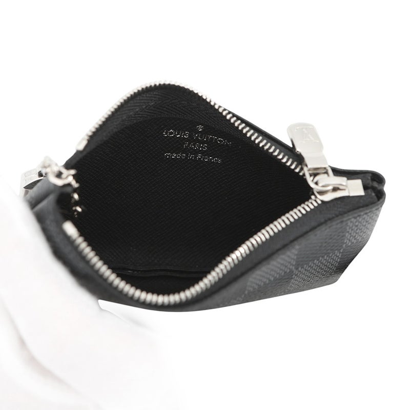 ルイヴィトン コインケース ダミエ・グラフィット ポシェット・クレ N60155 LOUIS VUITTON 黒 ブラック