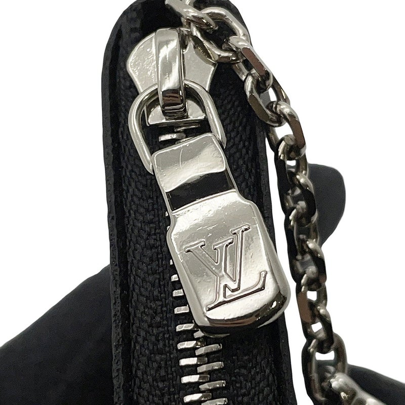 ルイヴィトン コインケース ダミエ・グラフィット ポシェット・クレ N60155 LOUIS VUITTON 黒 ブラック