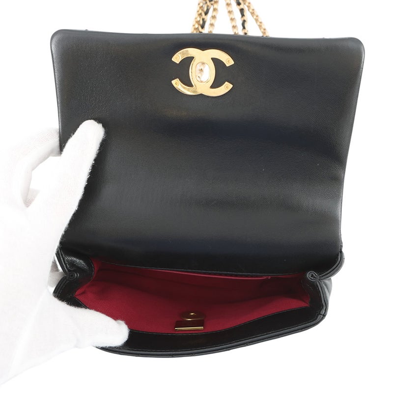 シャネル チェーンショルダーバッグ マトラッセ ココマーク ミニ AS4972 CHANEL 黒