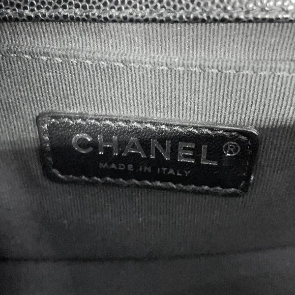 シャネル チェーンショルダーバッグ マトラッセ ココマーク ボーイシャネル スモール キャビアスキン A67085 CHANEL 黒
