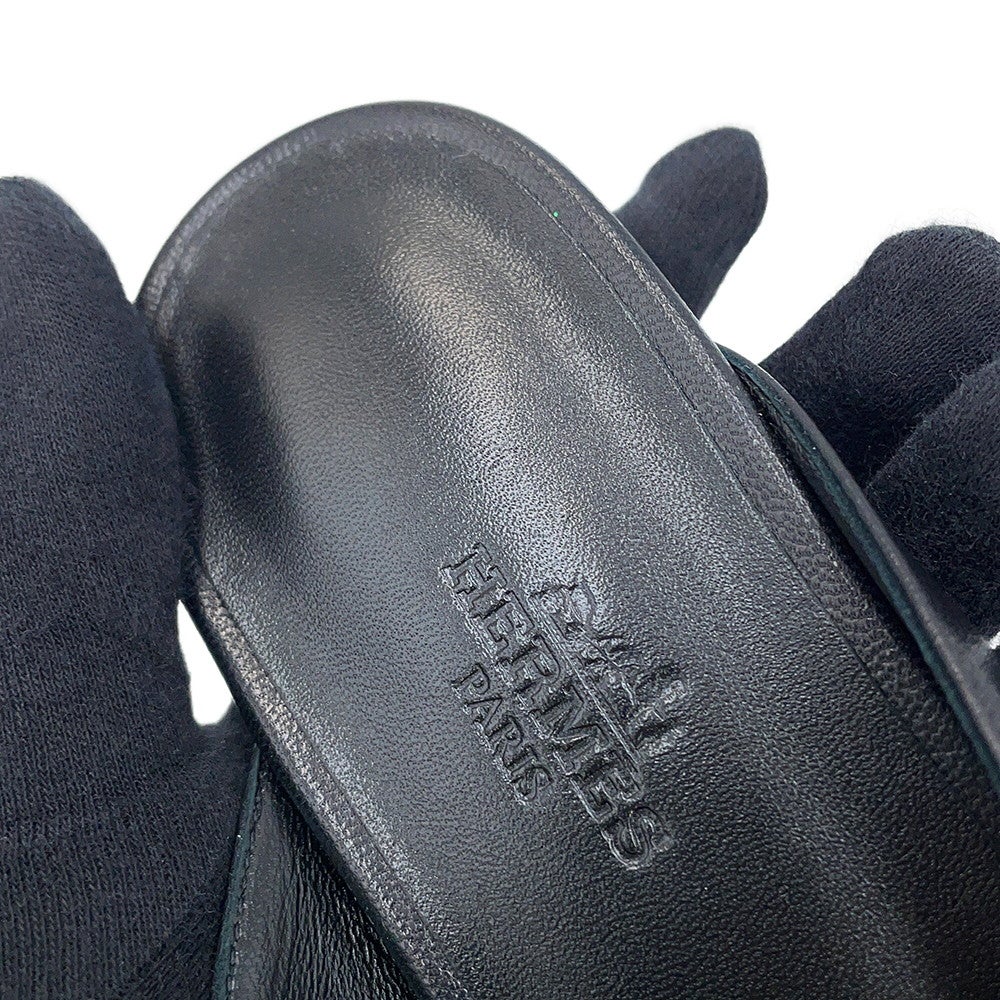 エルメス ミュール オズ OZ レザー レディースサイズ36 HERMES 靴 黒