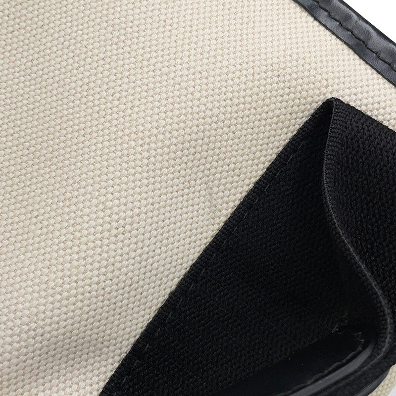 バレンシアガ ハンドバッグ ネイビーカバ XS キャンバス 390346 ポーチ付 BALENCIAGA 2way 白 黒