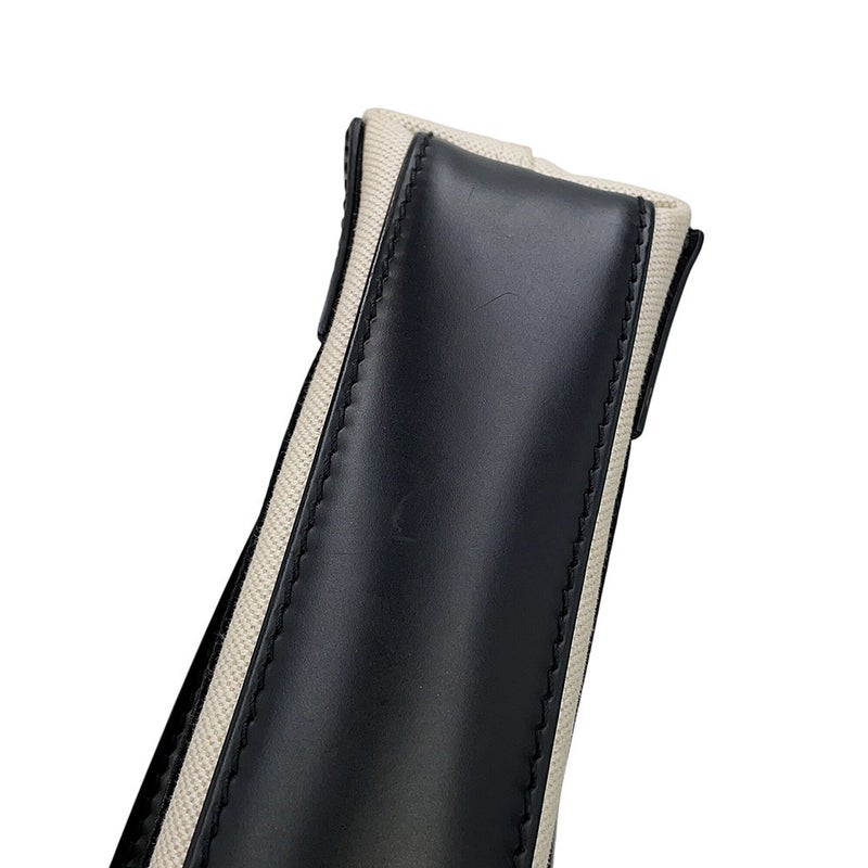 バレンシアガ ハンドバッグ ネイビーカバ XS キャンバス 390346 ポーチ付 BALENCIAGA 2way 白 黒
