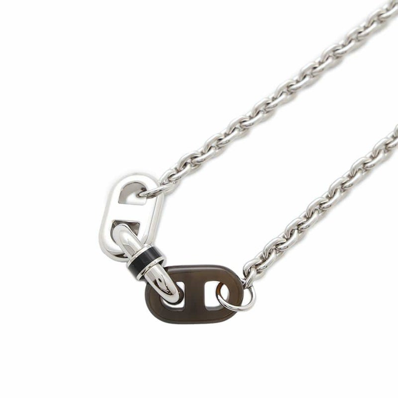 エルメス ネックレス マイヨン Maillon メタル バッファローホーン HERMES アクセサリー メンズ 黒