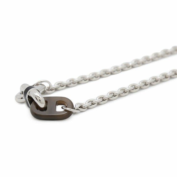 エルメス ネックレス マイヨン Maillon メタル バッファローホーン HERMES アクセサリー メンズ 黒
