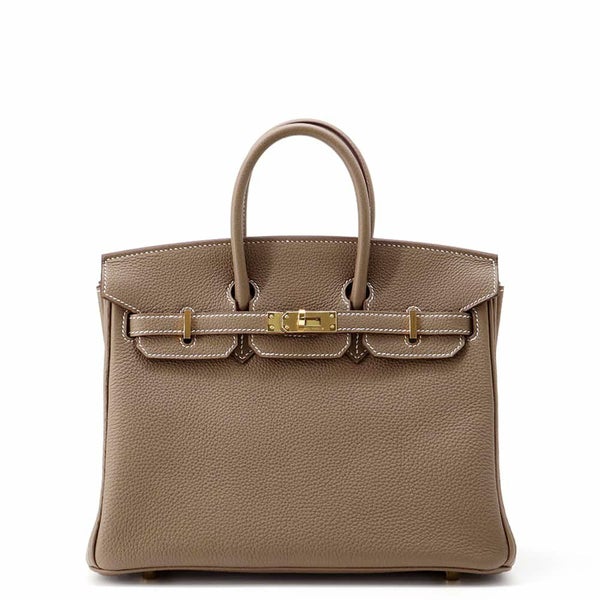 エルメス バーキン25 エトゥープ/ゴールド金具 トゴ W刻印 HERMES Birkin ハンドバッグ