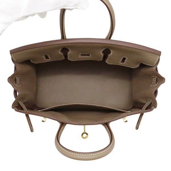 エルメス バーキン25 エトゥープ/ゴールド金具 トゴ W刻印 HERMES Birkin ハンドバッグ