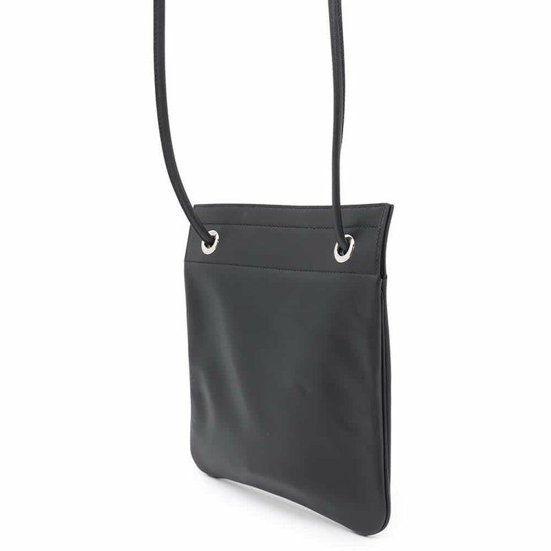 エルメス ショルダーバッグ サック アリーヌ ミニ ブラック/シルバー金具 スイフト C刻印 HERMES 黒
