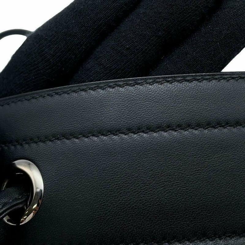 エルメス ショルダーバッグ サック アリーヌ ミニ ブラック/シルバー金具 スイフト C刻印 HERMES 黒