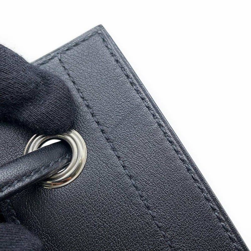 エルメス ショルダーバッグ サック アリーヌ ミニ ブラック/シルバー金具 スイフト C刻印 HERMES 黒