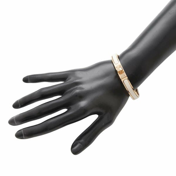 エルメス ブレスレット ミニクリック ケリー GM エナメル クレーム/ピンクゴールド金具 HERMES