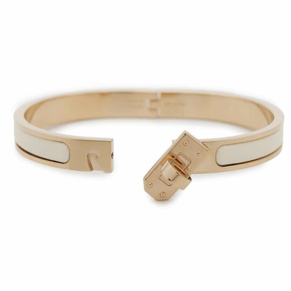 エルメス ブレスレット ミニクリック ケリー GM エナメル クレーム/ピンクゴールド金具 HERMES
