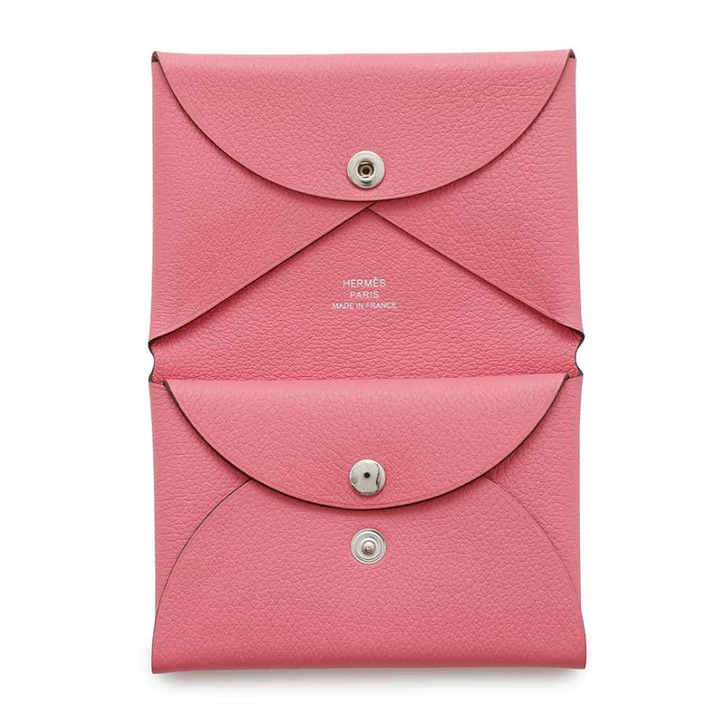 エルメス コインケース カルヴィ デュオ ローズアザレ/シルバー金具 エバーカラー W刻印