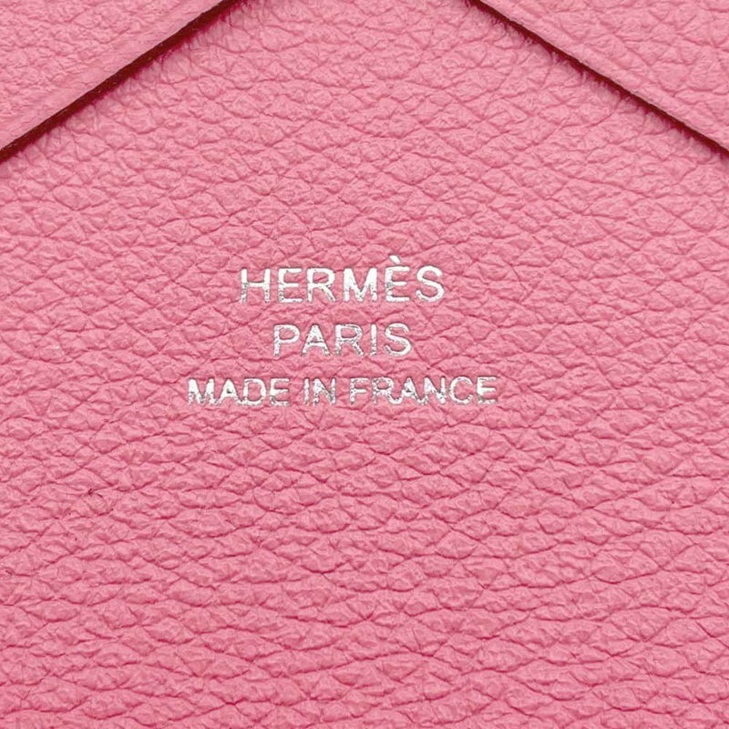 エルメス コインケース カルヴィ デュオ ローズアザレ/シルバー金具 エバーカラー W刻印