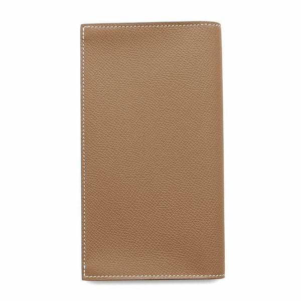 エルメス 二つ折り長財布 シチズンツイル ロング コンビネ ゴールド/シルバー金具 エプソン W刻印