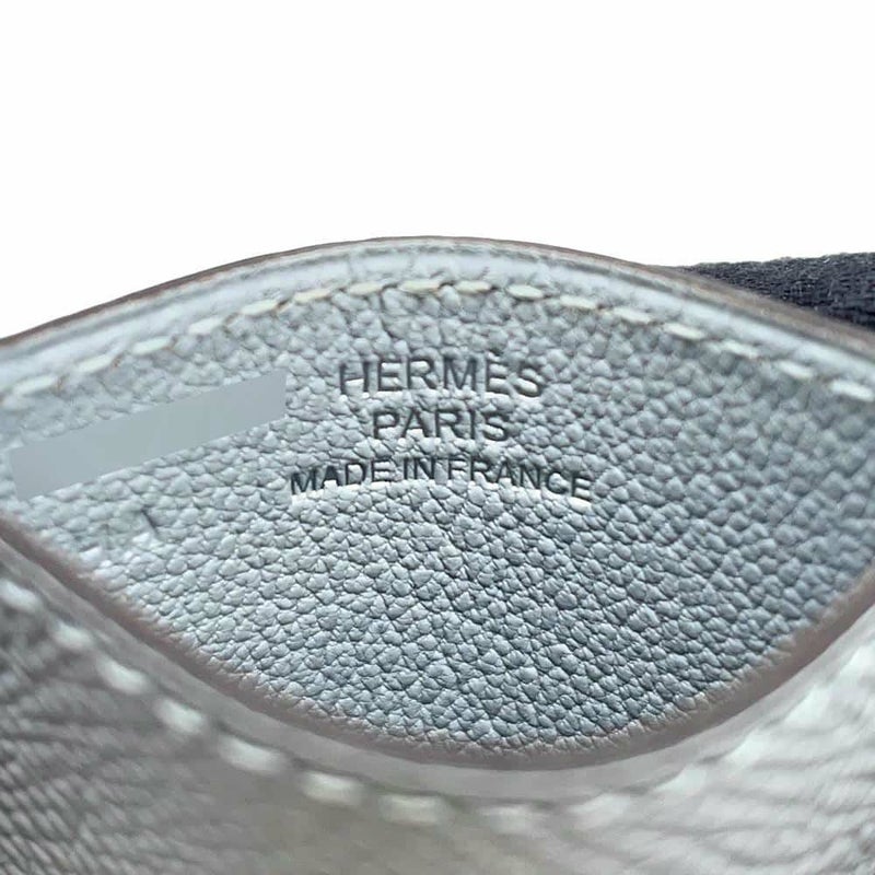 エルメス カードケース ディアボロ ブルーグラシエ/シルバー金具 エプソン X刻印 HERMES パスケース