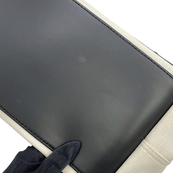 バレンシアガ トートバッグ ネイビーカバス S ポーチ付 キャンバス 339933 BALENCIAGA 白 黒