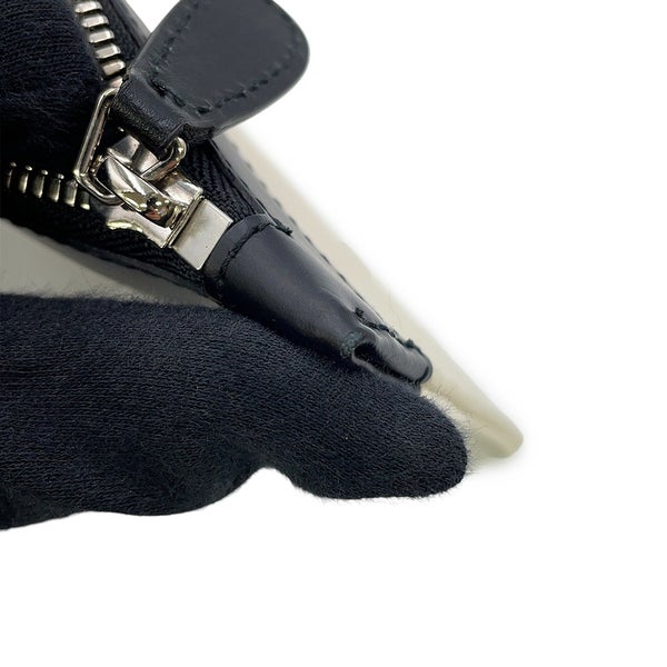 バレンシアガ トートバッグ ネイビーカバス S ポーチ付 キャンバス 339933 BALENCIAGA 白 黒