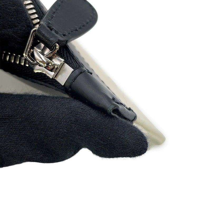 バレンシアガ トートバッグ ネイビーカバス S ポーチ付 キャンバス 339933 BALENCIAGA 白 黒