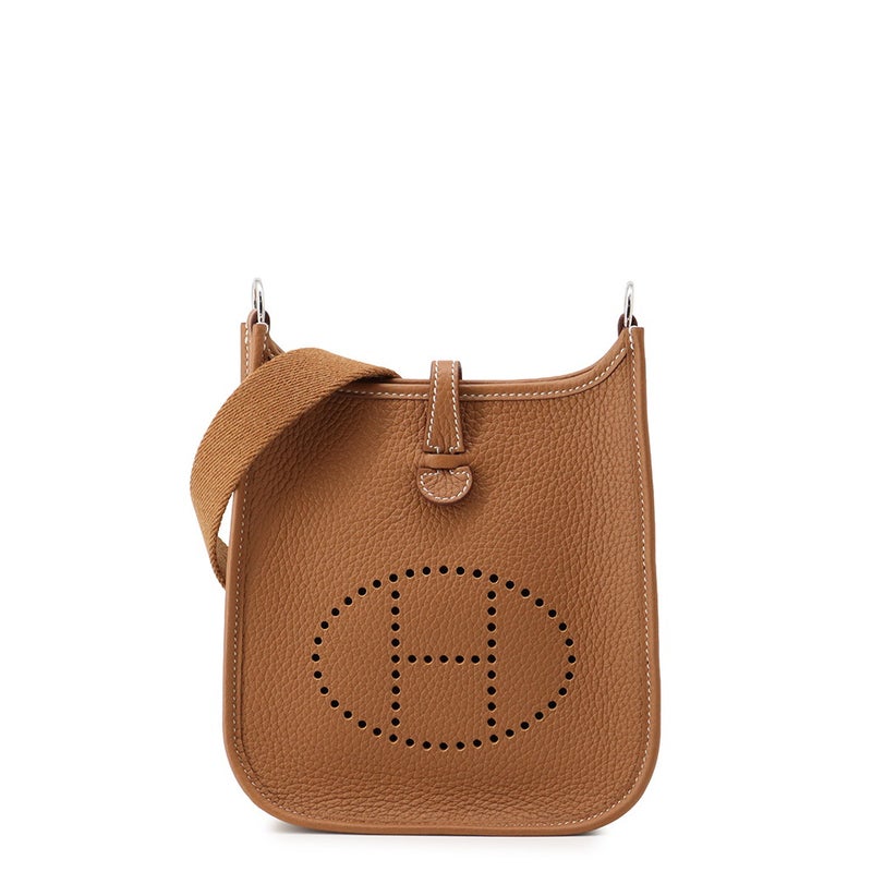 エルメス ショルダーバッグ エブリンTPM 111cm ゴールド/シルバー金具 トリヨンクレマンス K刻印 HERMES Evelyne