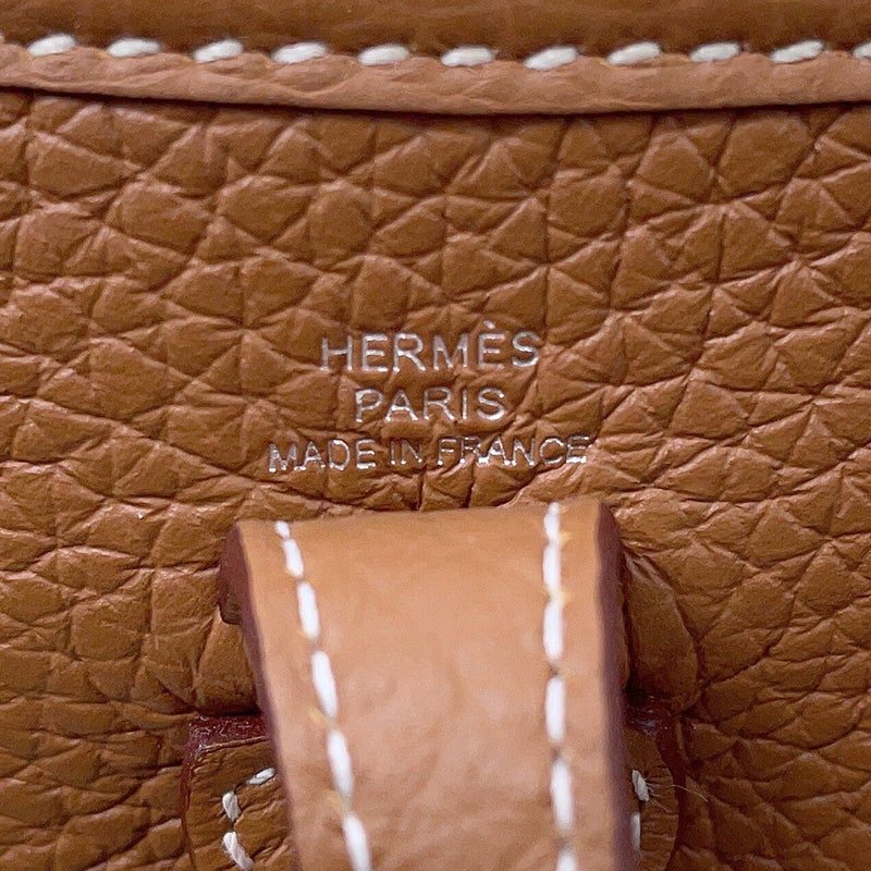 エルメス ショルダーバッグ エブリンTPM 111cm ゴールド/シルバー金具 トリヨンクレマンス K刻印 HERMES Evelyne