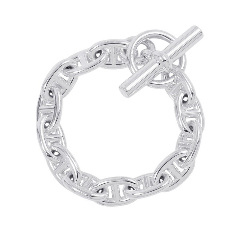 エルメス ブレスレット シェーヌダンクルMM 13コマ SV925シルバー HERMES Chaine d'Ancre ジュエリー