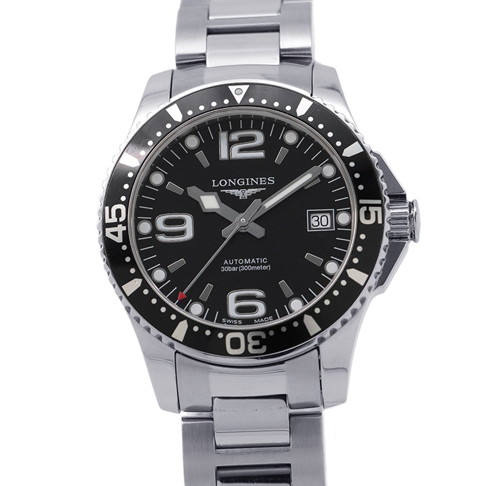 ロンジン ハイドロコンクエスト L3.741.4.56.6 LONGINES 腕時計 黒文字