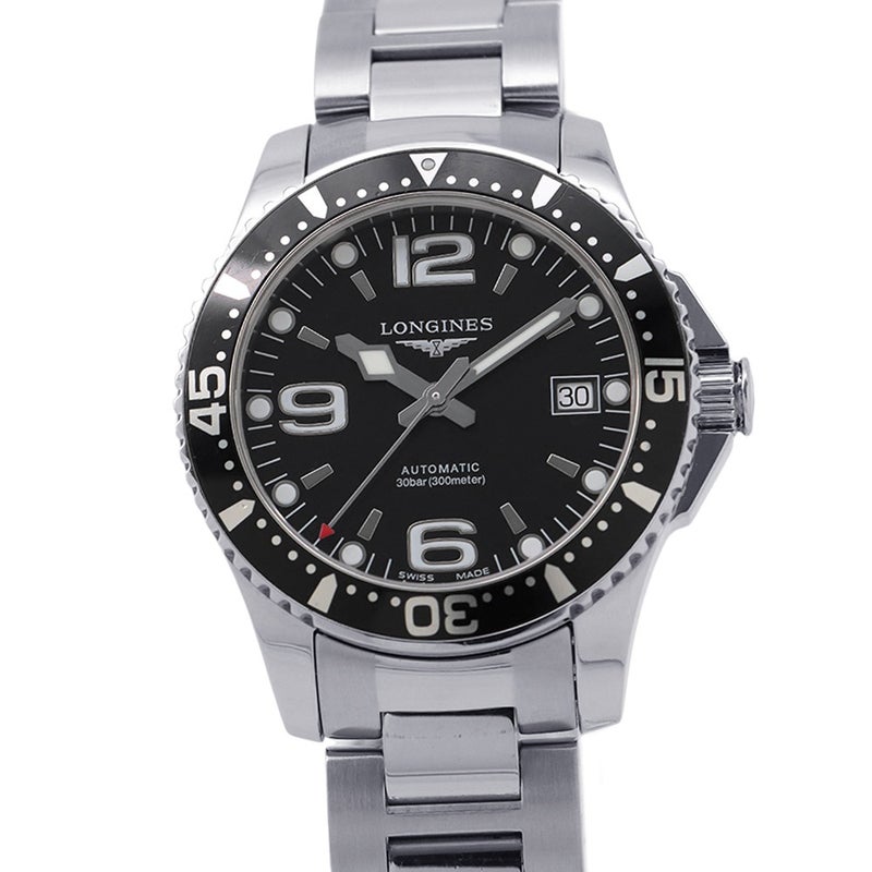 ロンジン ハイドロコンクエスト L3.741.4.56.6 LONGINES 腕時計 黒文字盤