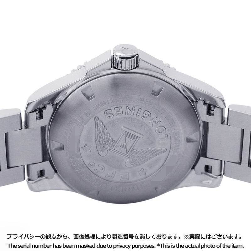 ロンジン ハイドロコンクエスト L3.741.4.56.6 LONGINES 腕時計 黒文字盤