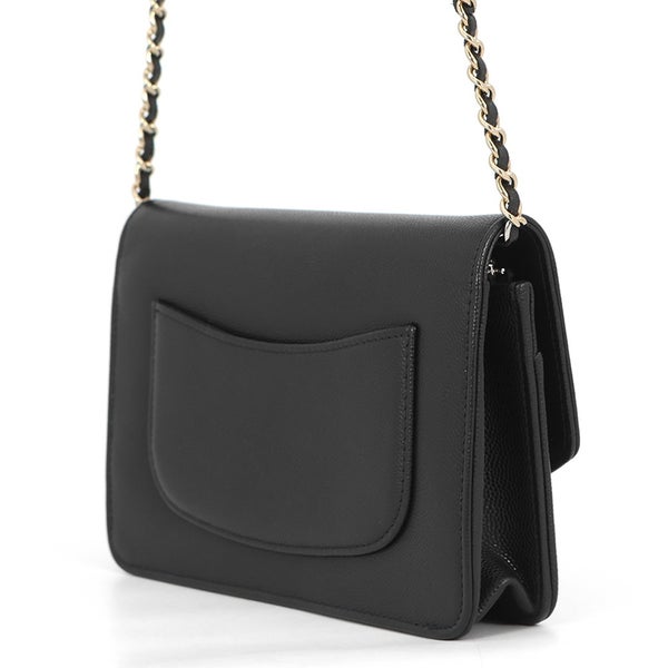 シャネル チェーンウォレット ココマーク キャビアスキン AP4653 CHANEL 財布 黒