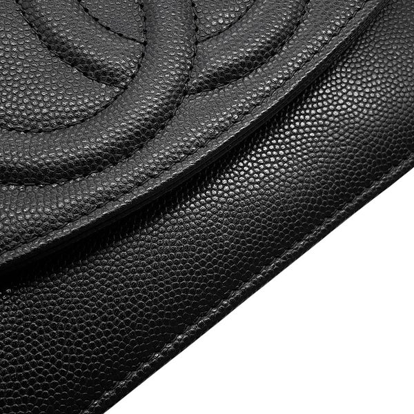 シャネル チェーンウォレット ココマーク キャビアスキン AP4653 CHANEL 財布 黒