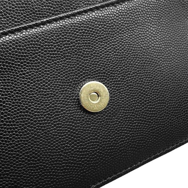 シャネル チェーンウォレット ココマーク キャビアスキン AP4653 CHANEL 財布 黒