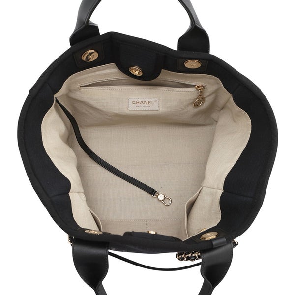シャネル トートバッグ ドーヴィル ココマーク スモール ショッピングバッグ キャンバス AS3257 CHANEL 2way 黒