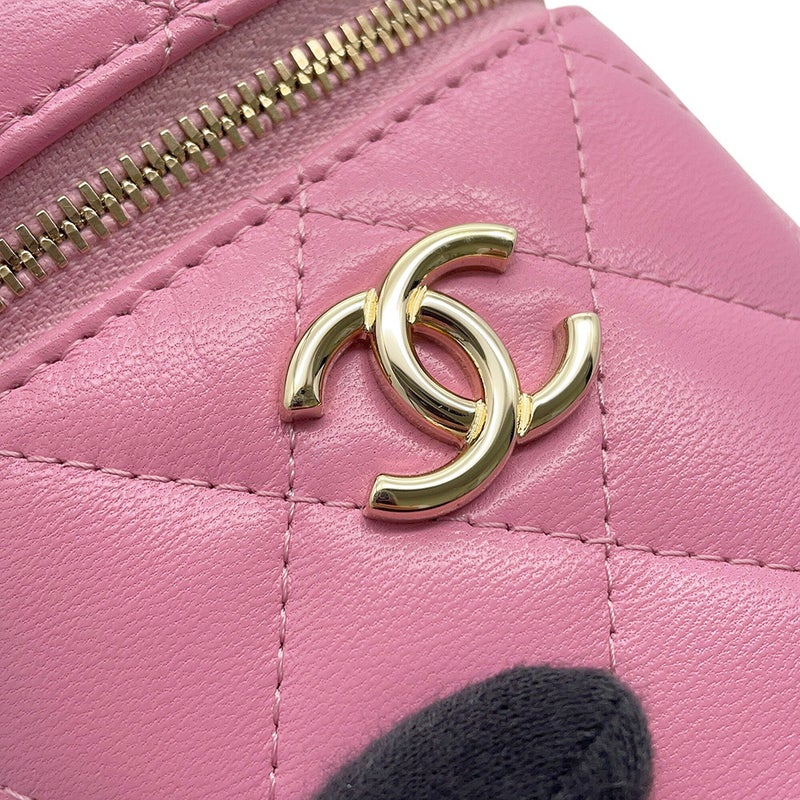 シャネル バニティバッグ ココマーク マトラッセ ラムスキン AP2730 CHANEL 化粧ポーチ コスメポーチ
